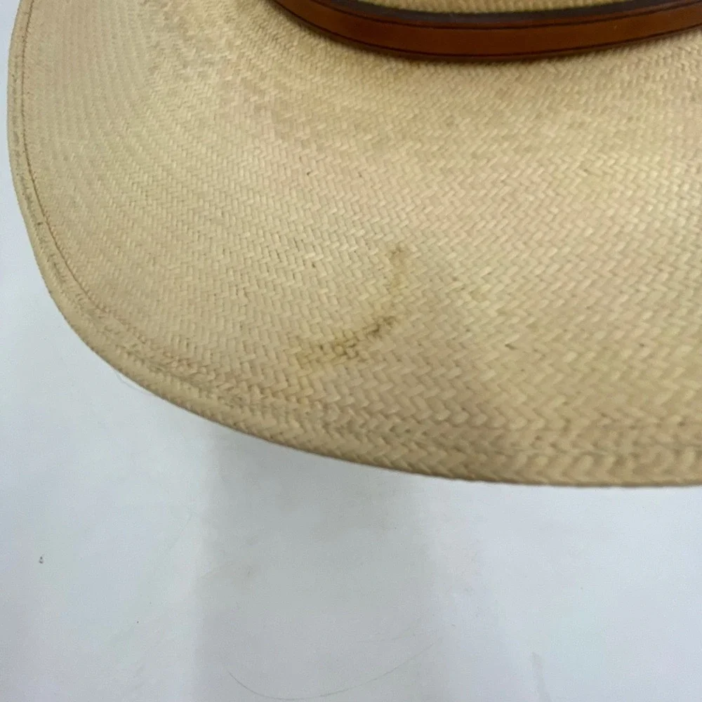 Resistol Mens 7 1/8 George Strait Collection Straw Cowboy Hat Tan Western Rodeo